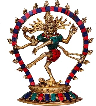 Royal Kurta Devyom Brass Nataraja Statue Idol Lord Shiva Siva Mahadev In Dance Mudra For Home Temple Mandir 10446