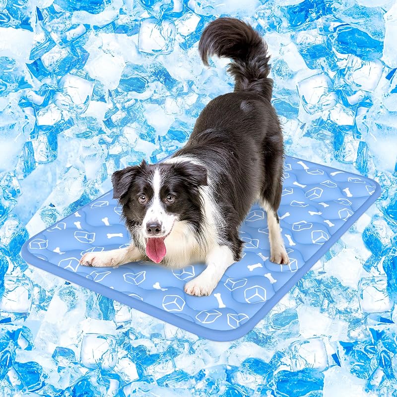 Tapete Refrescante para Cães Rywell Arc-Chill Ocean Blue para Cães Grandes 91,44 x 68,58 x 2,03 cm