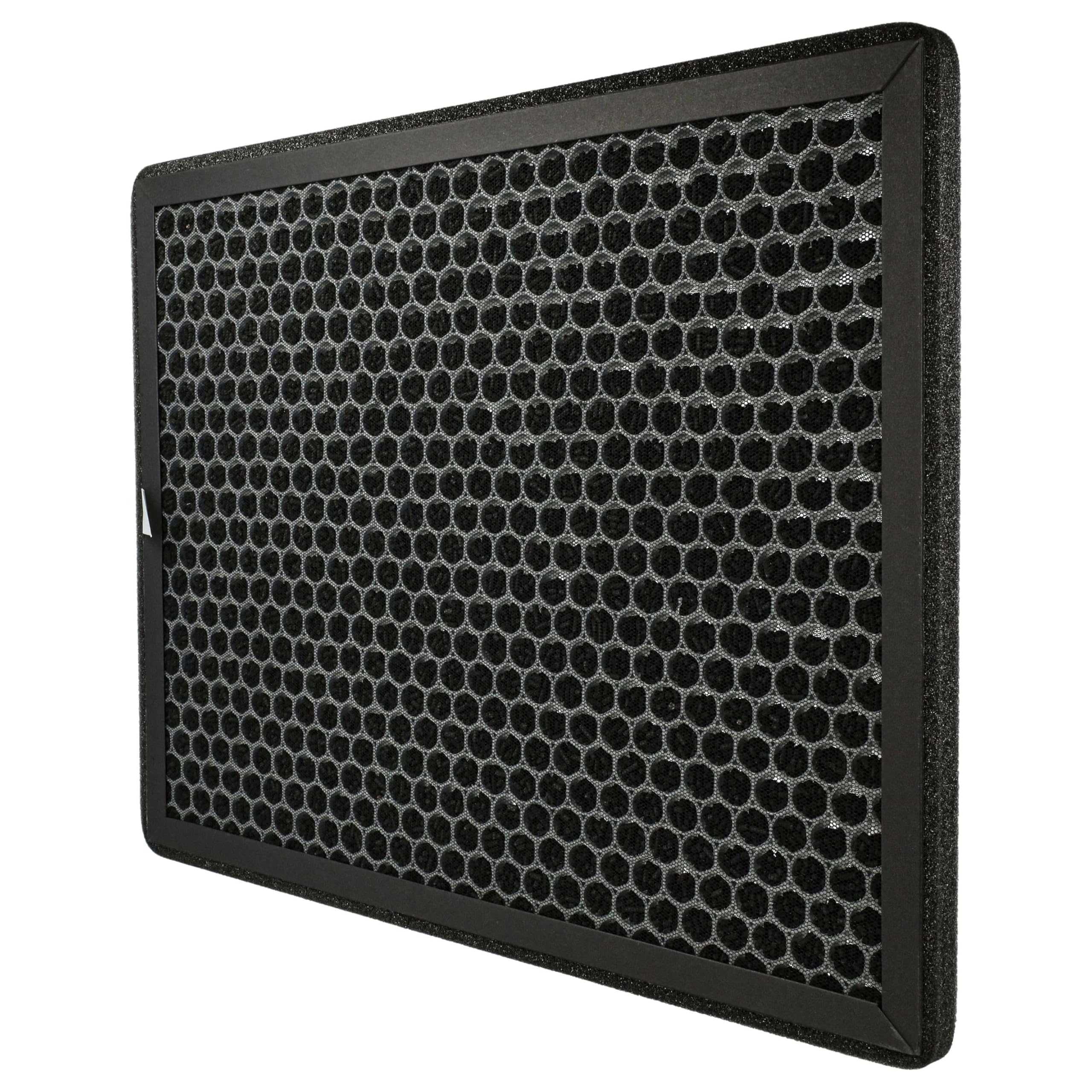 vhbw 5 x filtr z węglem aktywnym, kompatybilny z Philips AC2882/10, AC2887/10, AC2889/10, AC3829/10, oczyszczacz powietrza - filtr powietrza, czarny