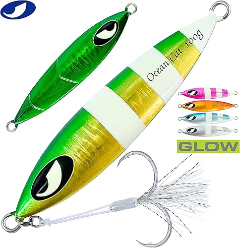 Miniatura 93 de OCEAN CAT Jigs de pesca de agua salada en alta mar Jigging de velocidad de lanzamiento lento señuelos vertical Jigging vertical Plantilla de otoño