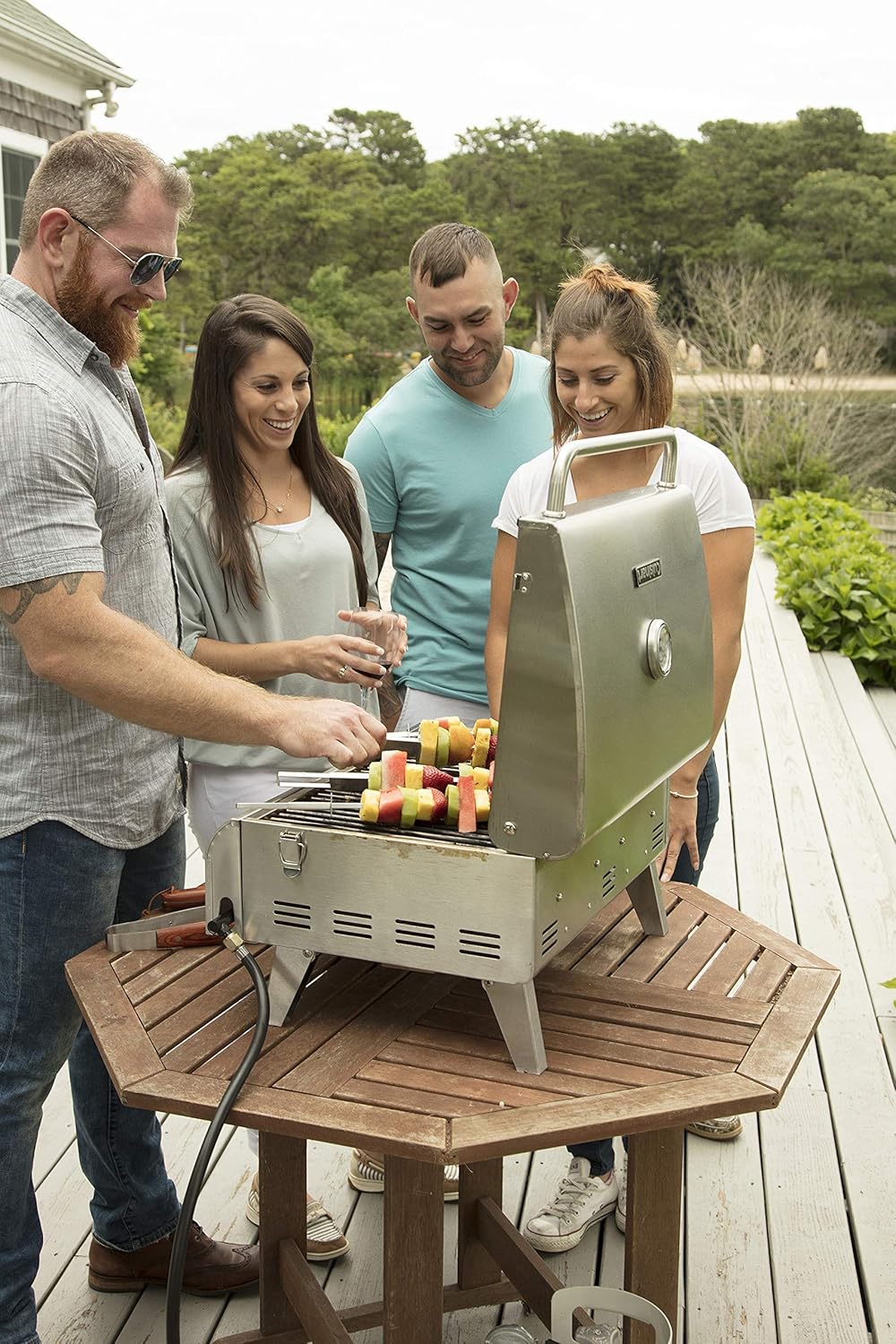 Cuisinart CGG-306 Chef's Style Propane Tabletop Grill, Two-Burner, Stainless Steel: Garden & Outdoor