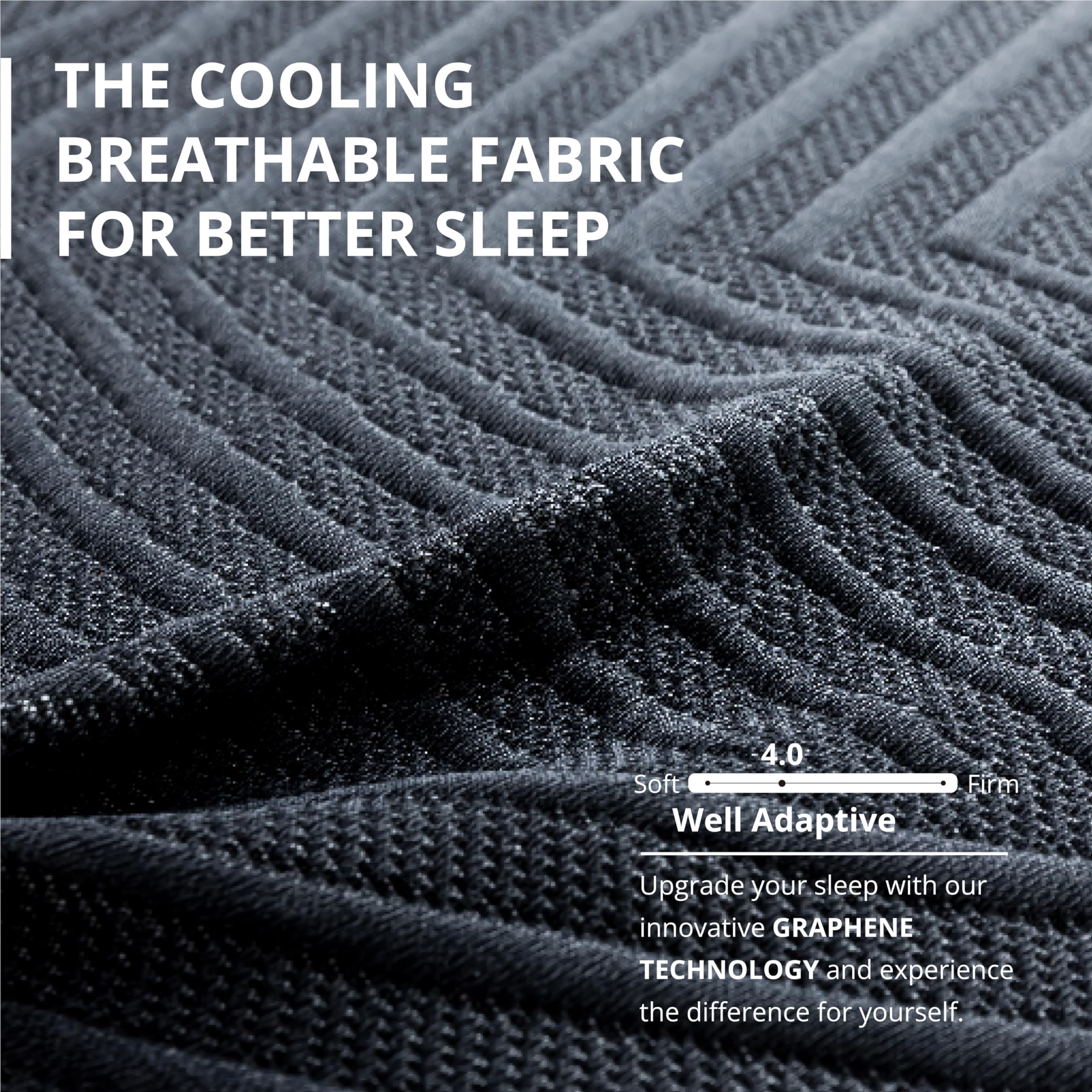 MLILY EGOHOME 14 Inch King Size Memory Foam Mattress for Cooling Sleep, Pressure Relief Cooling Copper Gel Bed in a Box, Foam Made in USA, CertiPUR-US Certified, Medium Plush, 76x80x14 Black - 3