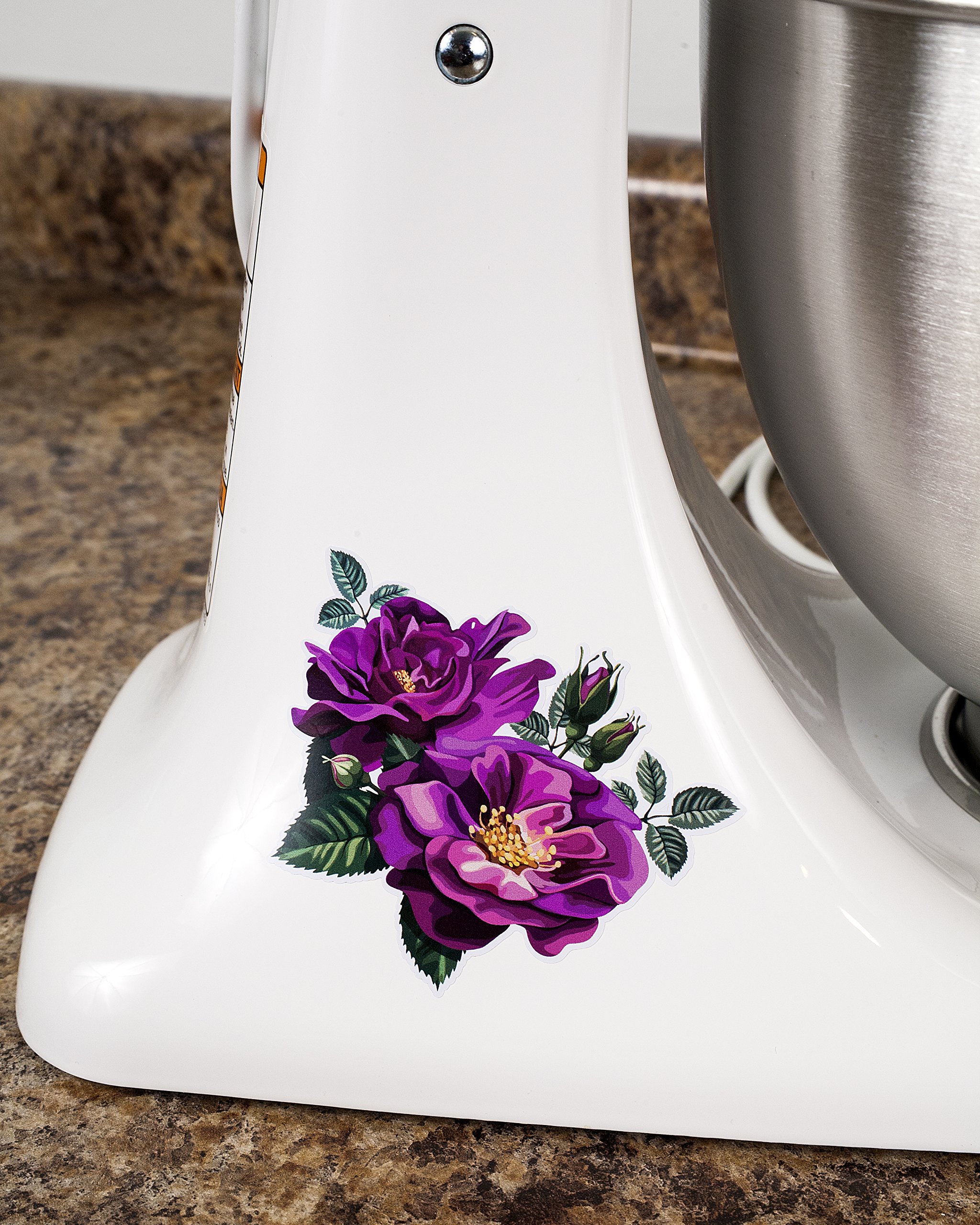 Delicate Garden Rose Full Color Kit Mixer Machine Art Wrap