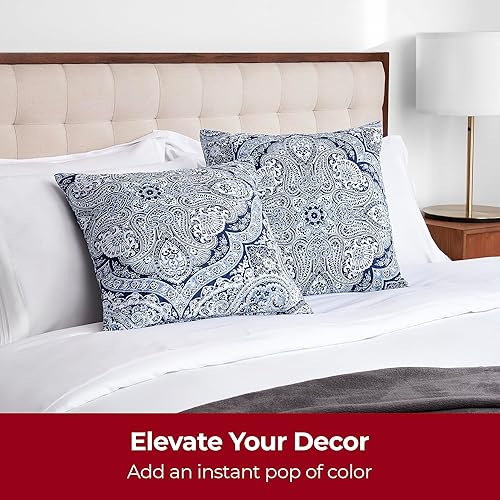 Miniatura 6 de Mellanni Fundas de almohada ultrasónicas de 18 x 18 pulgadas, juego de 2 fundas de almohada decorativas, fundas de cojín con costuras pinsonic,