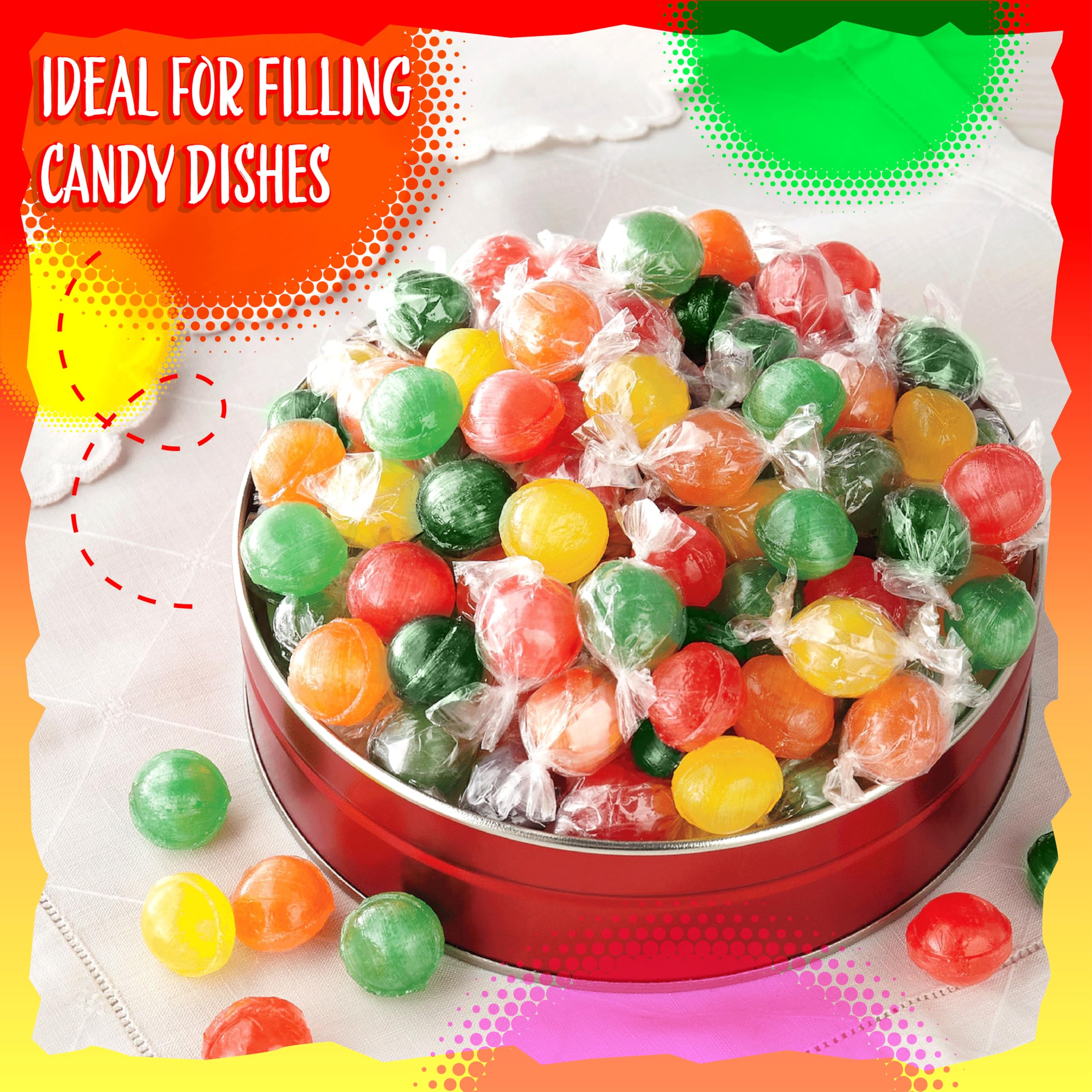 Amazon.com : Sour Balls Hard Candy | 2 Pound Bag | Fruit Flavors