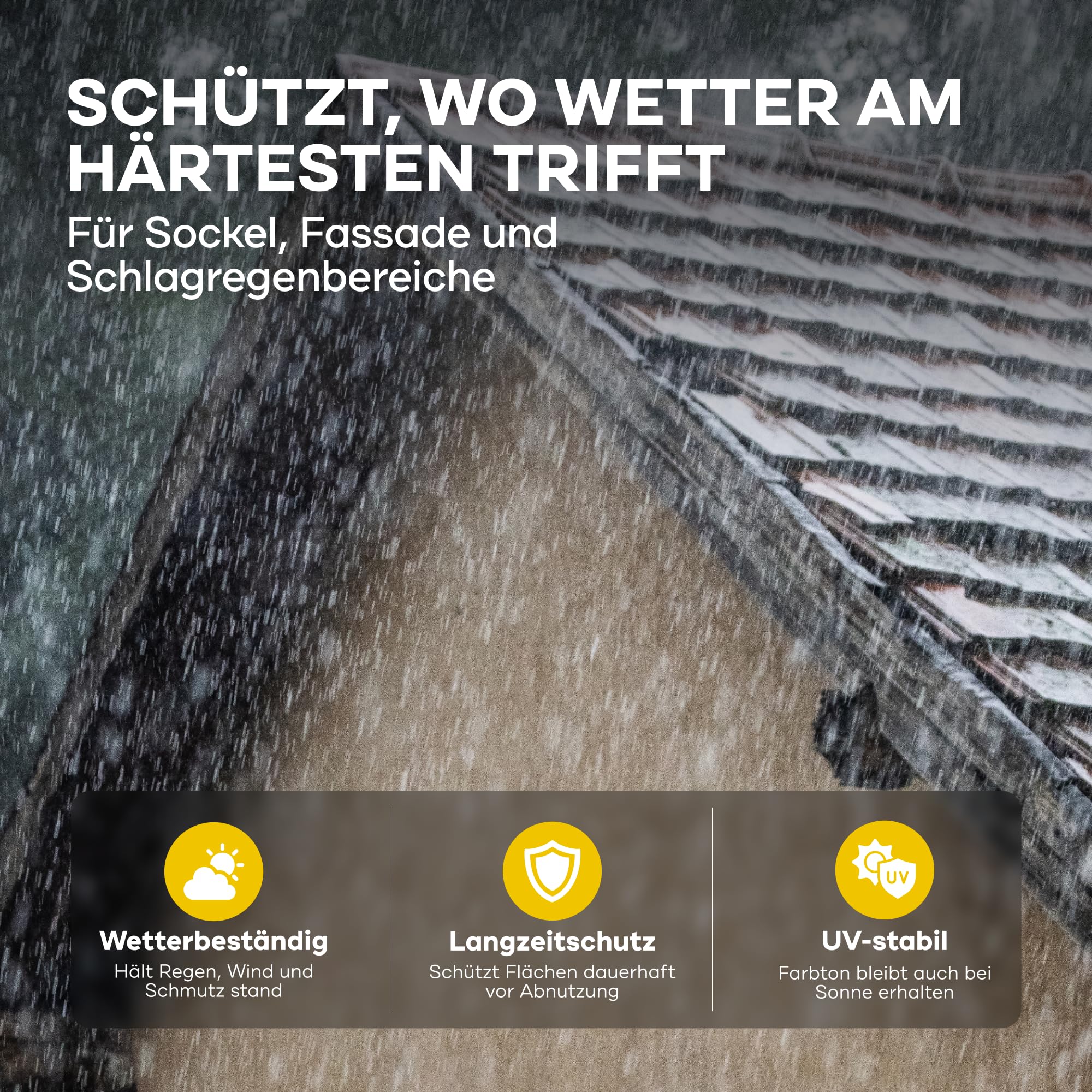 Plid Sockel- & Dachfarbe 2,5 l Anthrazitgrau matt – Fassadenfarbe außen, hochdeckend, wetterfest & UV-beständig mit Abperleffekt