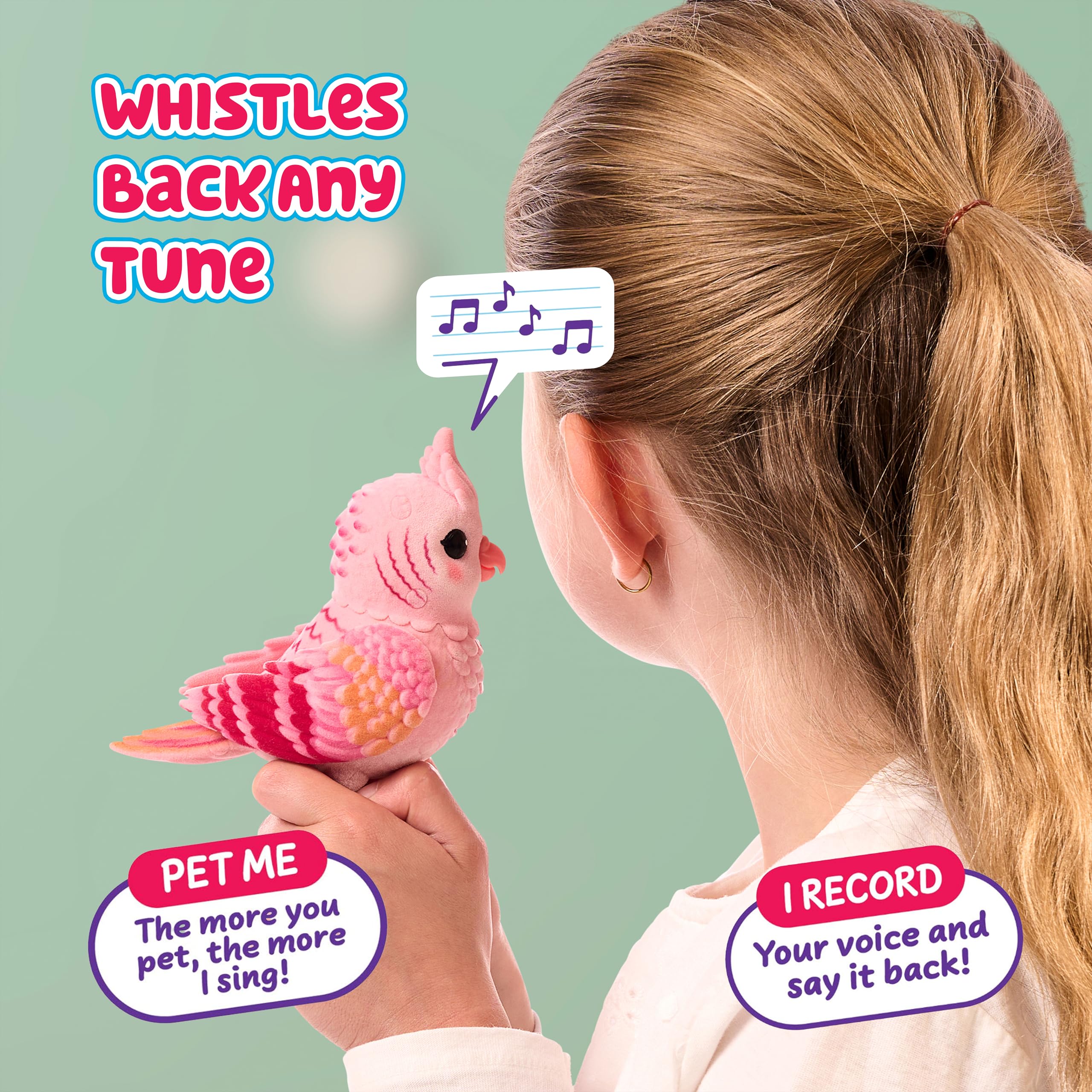 Little Live Pets My Really Real Bird & Cage, Rosie, Interactive, Realistic Pet Bird, 20+ Sounds & Reactions (25cm/9,8in Cage - Image 4