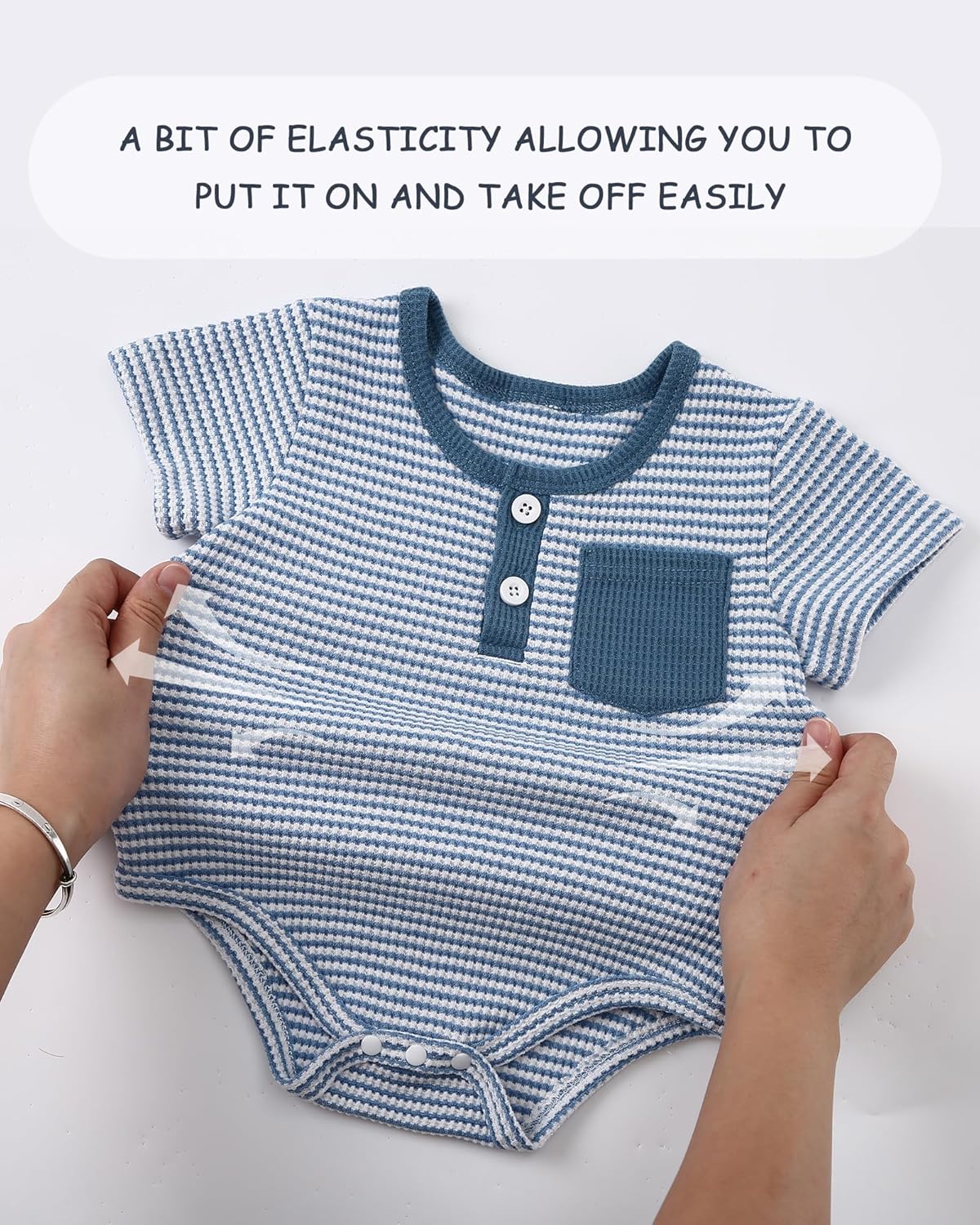 Coco&RARA Baby Boy Clothes Striped Short Sleeve Romper With Pocket Buttons Shorts Set Newborn 3 6 12 Months Baby Boy Outfits - Image 7