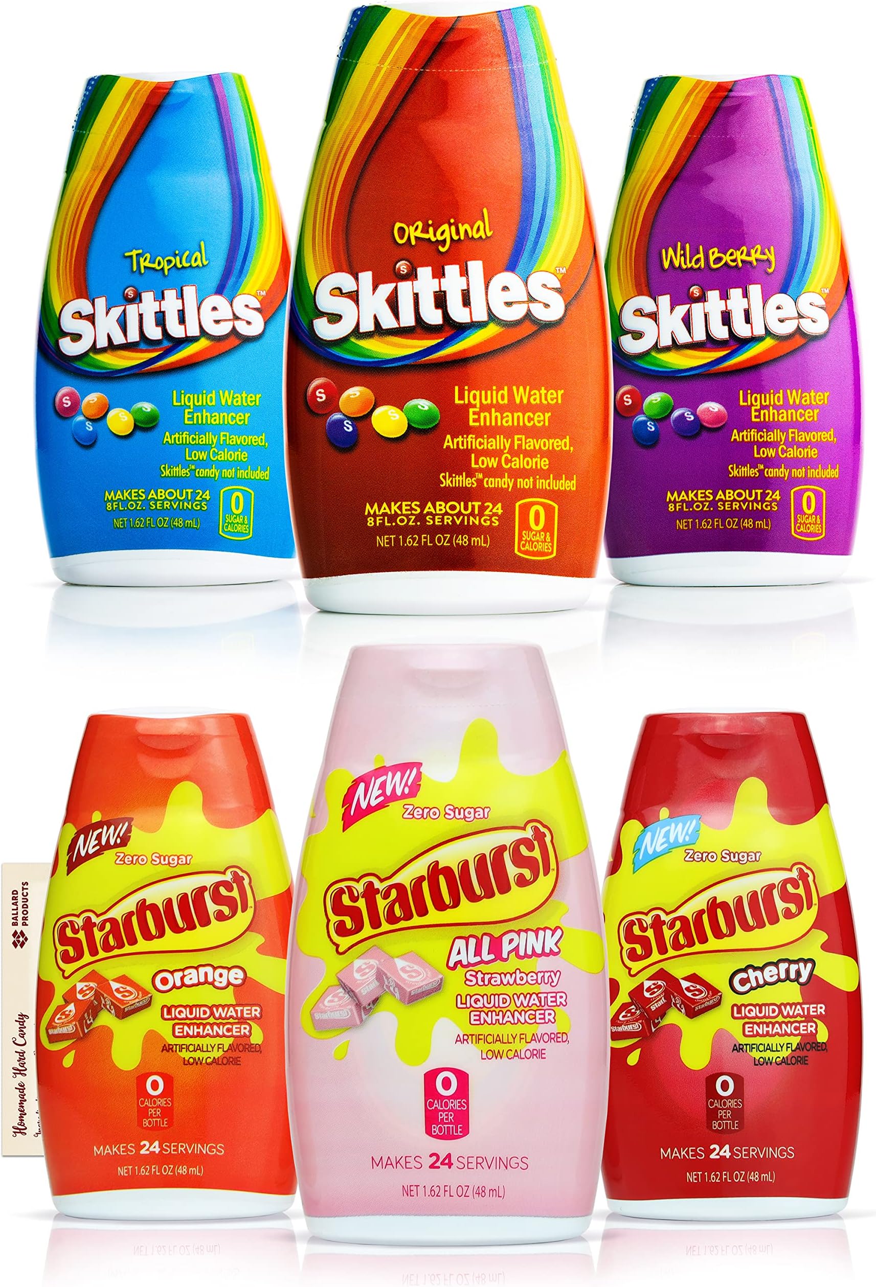 Starburst and Skittles Liquid Water Enhancer Variety Pack of 61 Bottle of Each