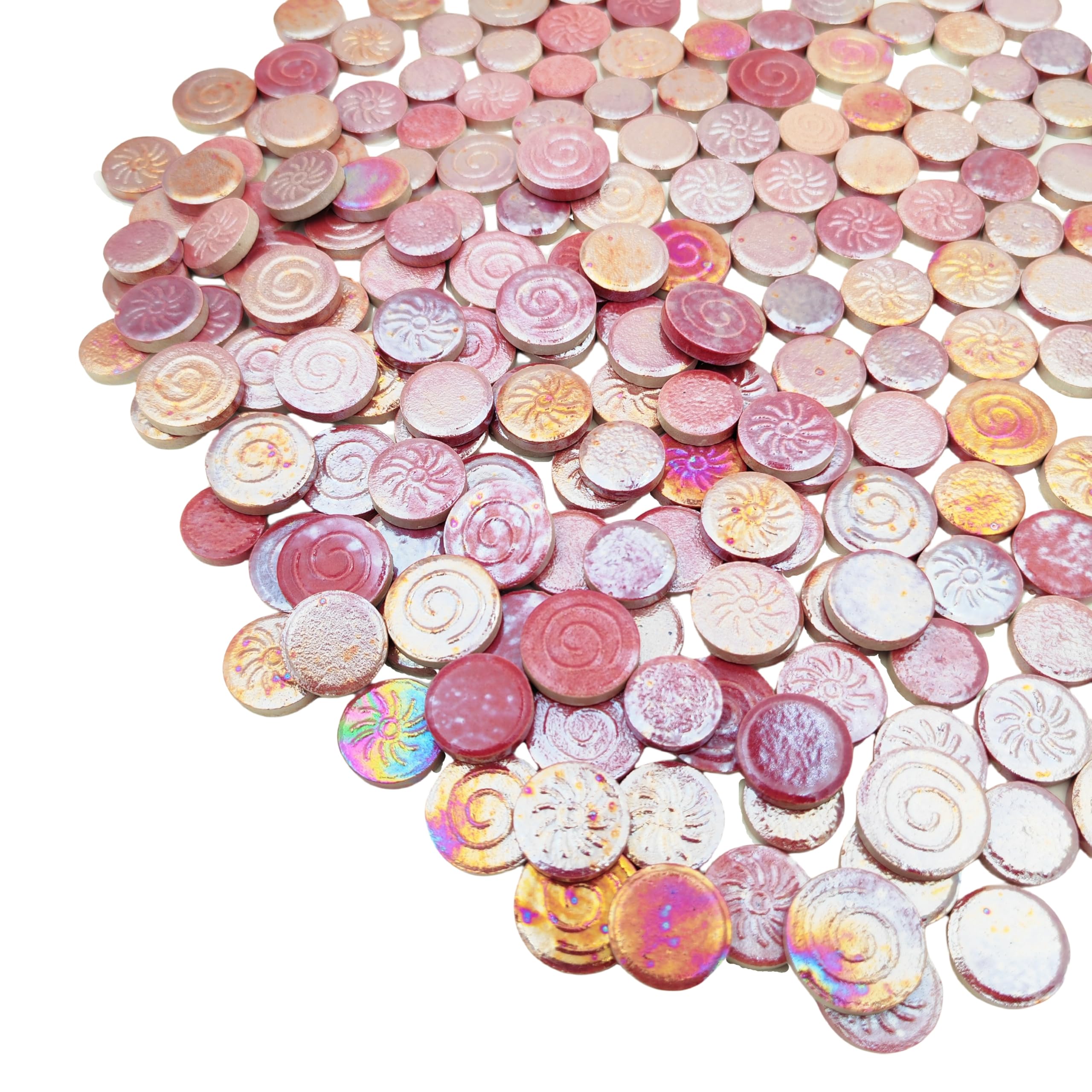Mosaïque céramique irisée ronde haut de gamme violette pour décoration