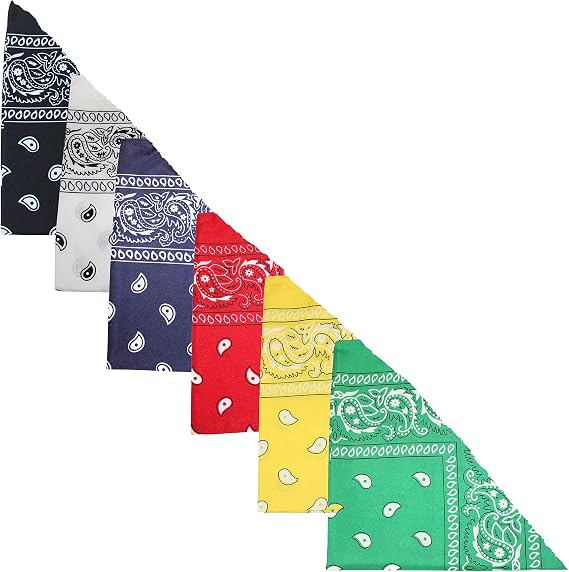 2 Pack Paisley Polyester Pets Dogs Bandana Triangle Shape - Oversized (Orange)