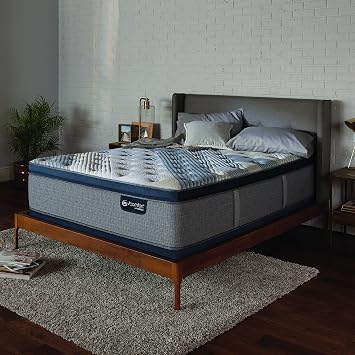 Serta Icomfort Icomfort Hybrid 14" Blue Fusion 1000 Luxury Firm Pillow Top Bed Mattress Conventional, Queen, Gray