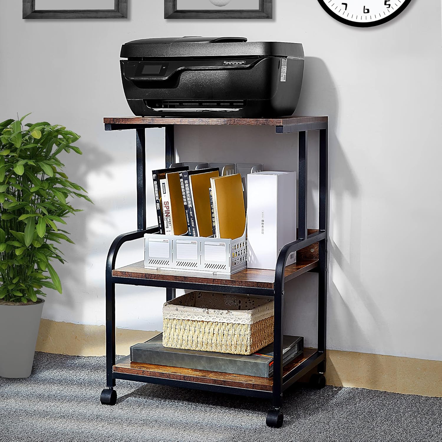 Buy 3 Printer Supports, Multifunctional Office and Home Storage Racks