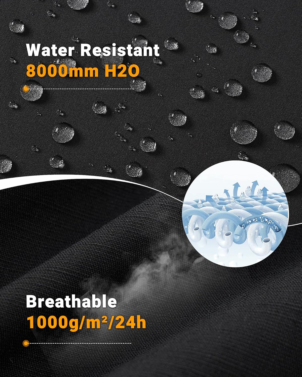 33,000ft Womens Waterproof Hiking Pants Fleece-Lined Snow Pants Windproof Warm Ski Pants for Snowboarding - Image 4