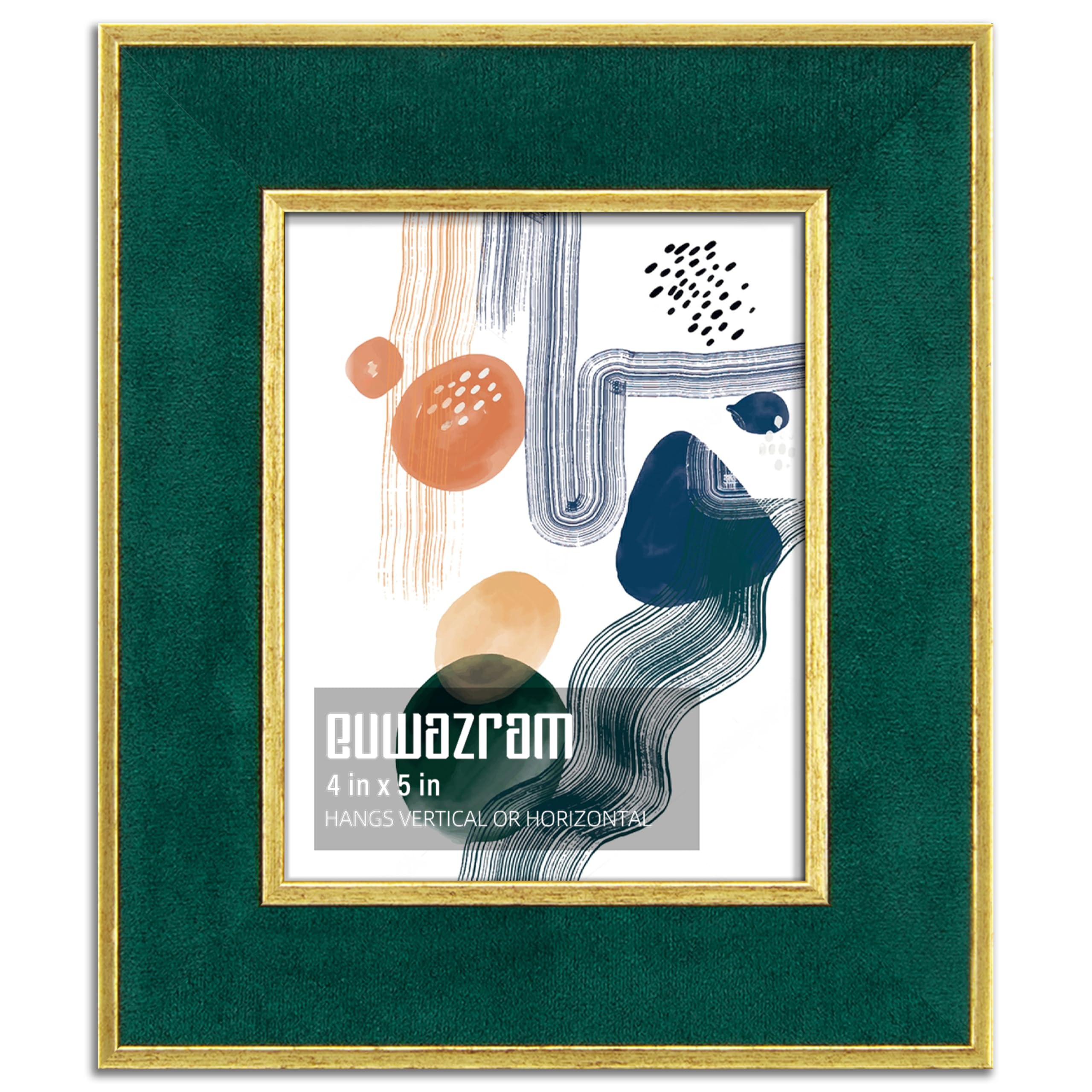 Suede 4x5 Frame Green