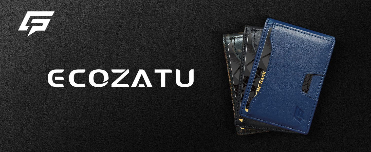 Amazon.com: ECOZATU Slim Minimalist Wallet for Men- Money Clip