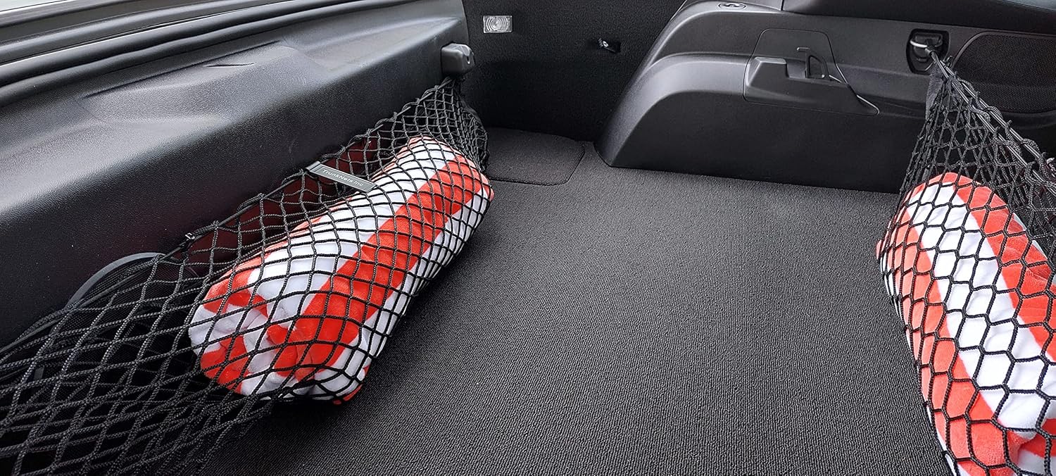 Envelope Style Trunk Mesh + Behind Seat Cargo Net for Chevrolet Corvette C7 2014-2019 - Car Accessories - Premium Trunk Organizer and Storage - Vehicle Carrier Organizer for Chevy Corvette C 7