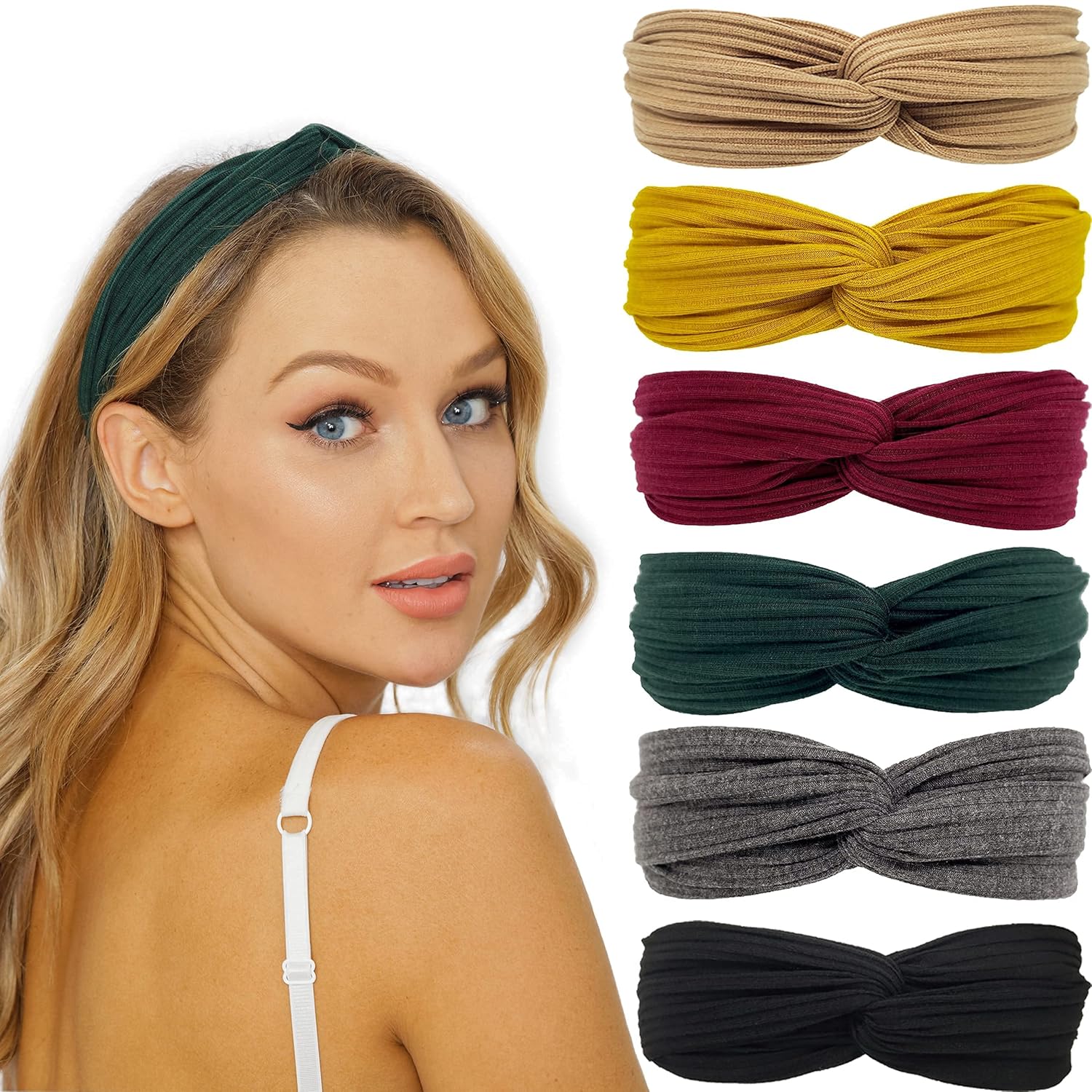 Head Bands No Slip Fashion For Women Stretch Beach Accessories，Bandanas Wide Nurse Fashion Womens Girls Boho Knot Headbands Hair Bands For Womens Hair Thin, Head Wraps For Black Women : Beauty & Personal Care