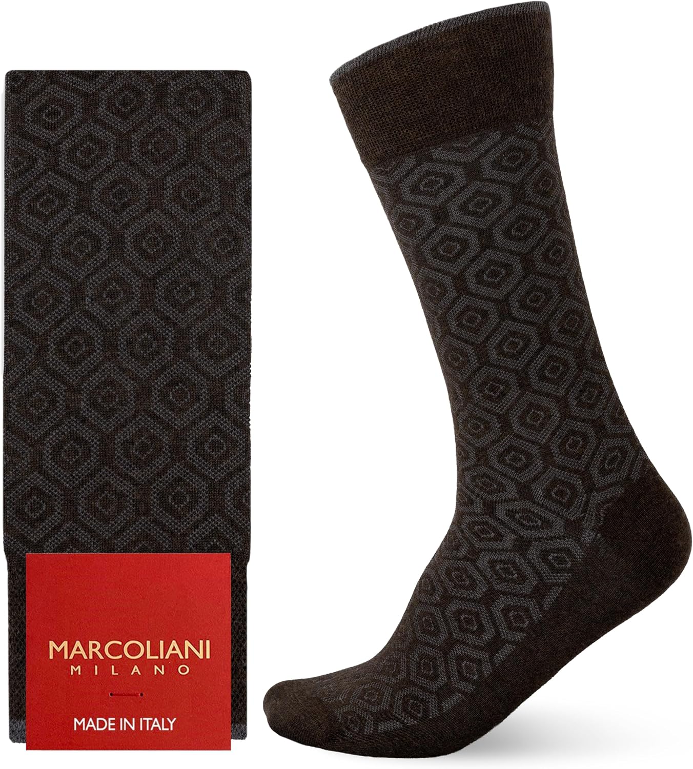 MARCOLIANI Milano Made in Italy - Mens Dress Socks | Essence of Cotton Vintage Elegance