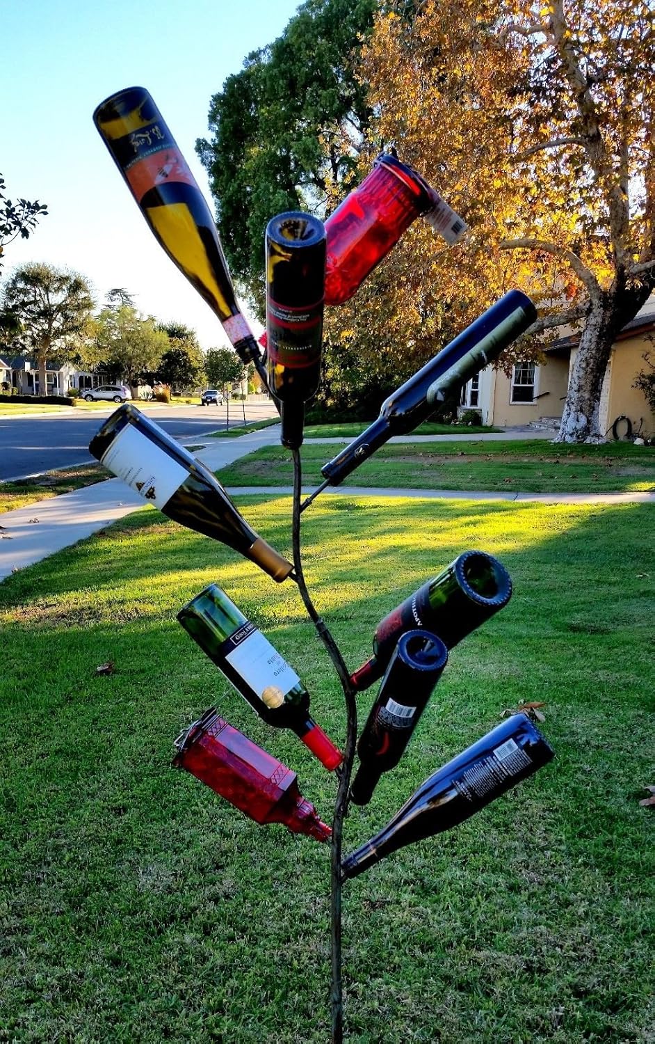 Metal Bottle Tree Garden Stake Patio, Lawn & Garden