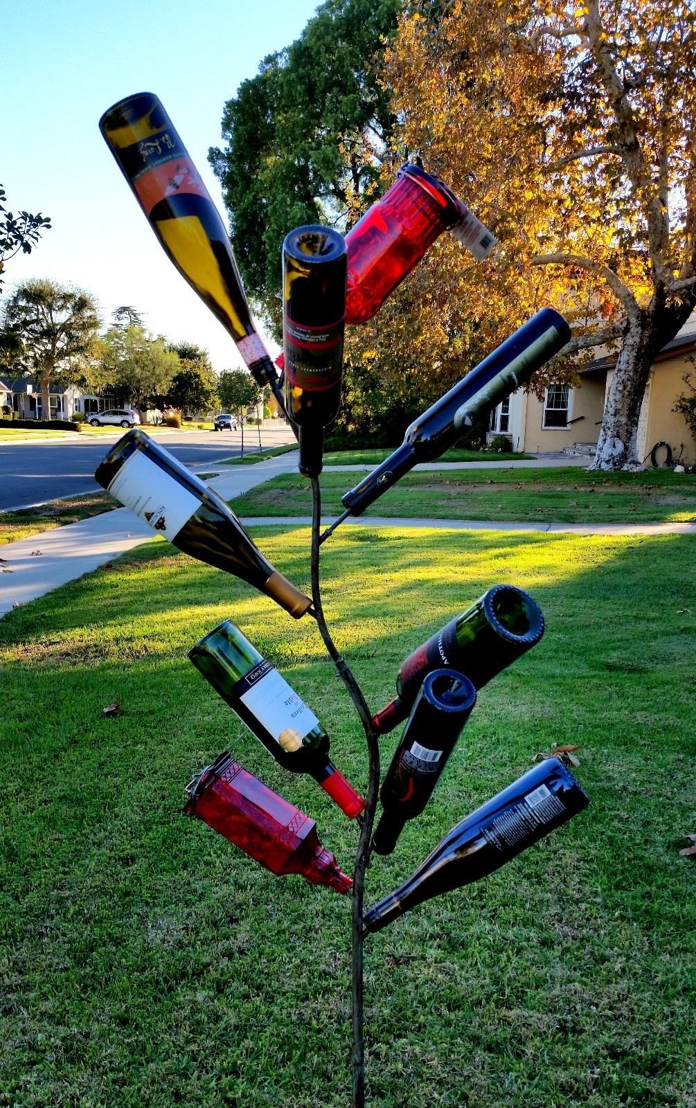 Metal Bottle Tree Garden Stake