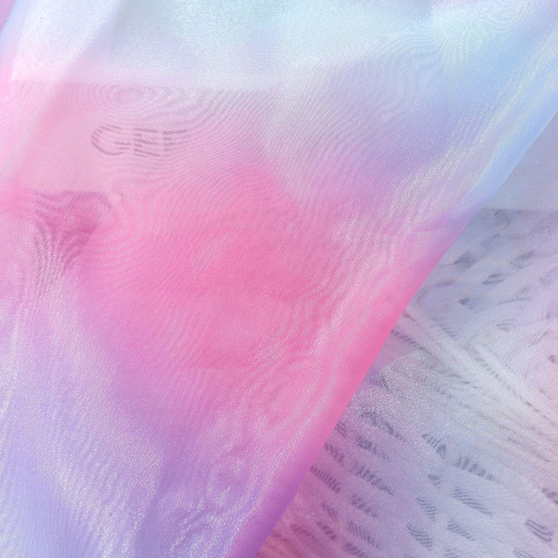 Tweekleurige Gradient Organza Tulle Stof Kleding Ontwerp