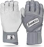 Franklin Sports MLB Infinite Powerstrap Batting Gloves - Premium Leather Long Cuff for Baseball Softball Adult Youth