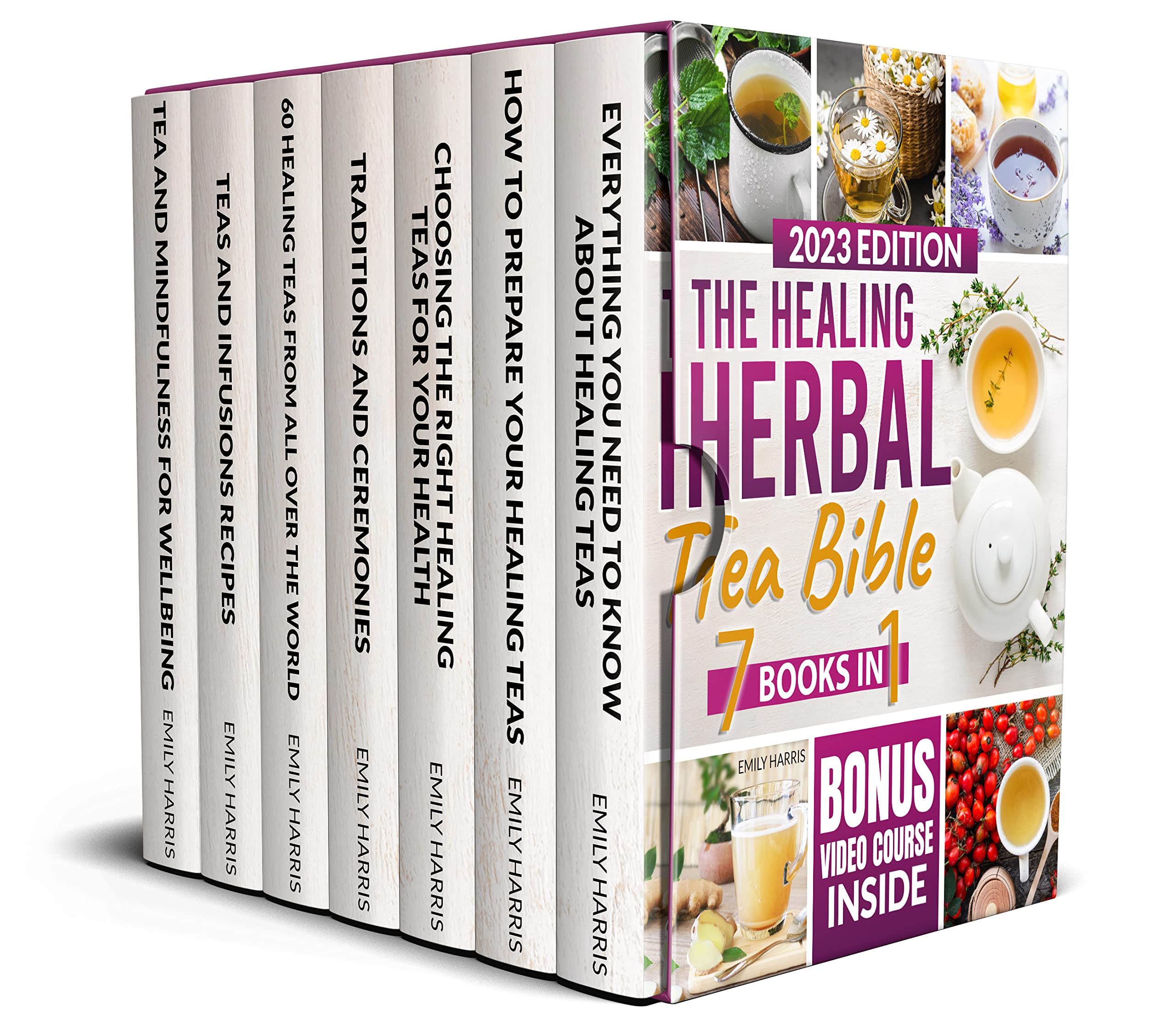 Healing Herbal Tea Bible: [7 in 1 + Video Course] Complete Tea Reference Guide & Recipes | Learn the Right Herbs for 52 Common Health Issues and Improve your Wellbeing Naturally at Home
