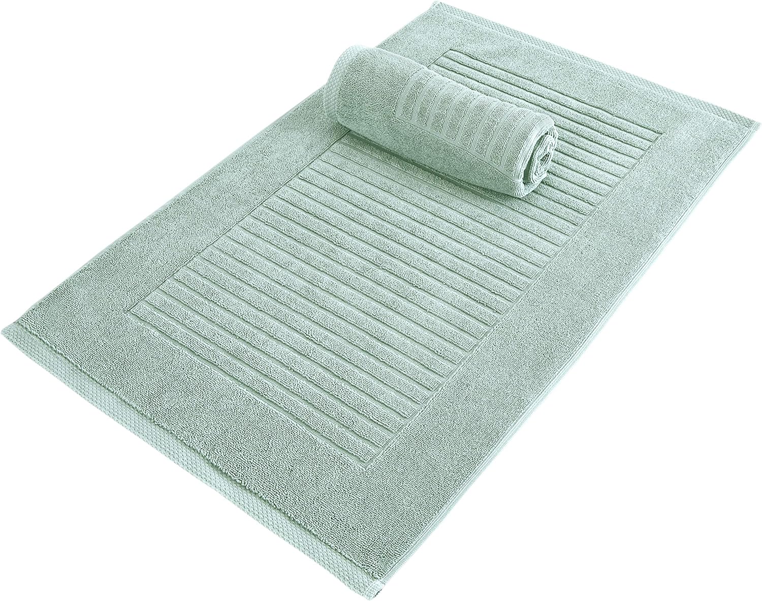 Classic Turkish Towels 2Pieces Luxury Bath Mat Towel Set