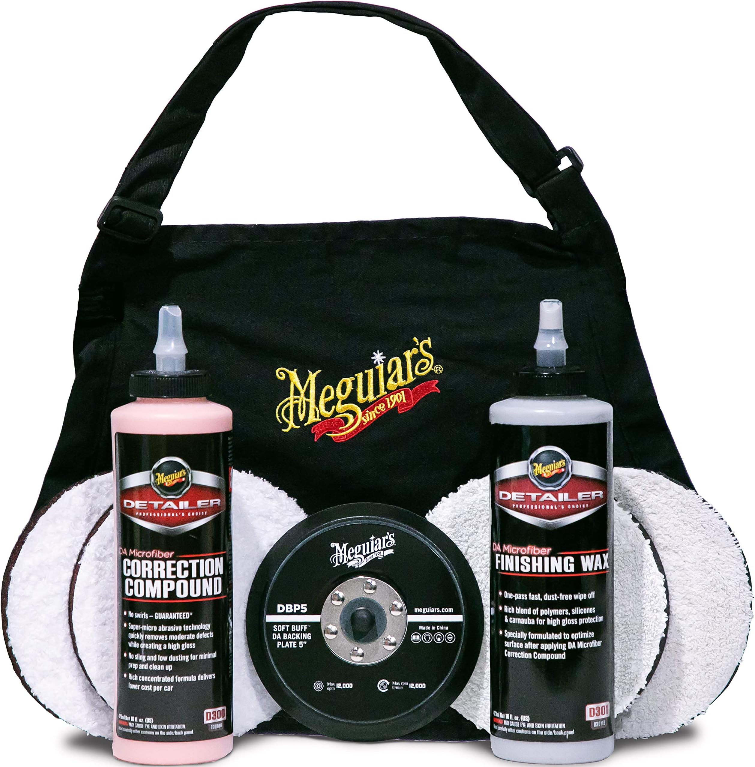 Meguiars DA Microfiber Correction System 5" Starter Complete Paint Correction Kit (DMCKIT5)