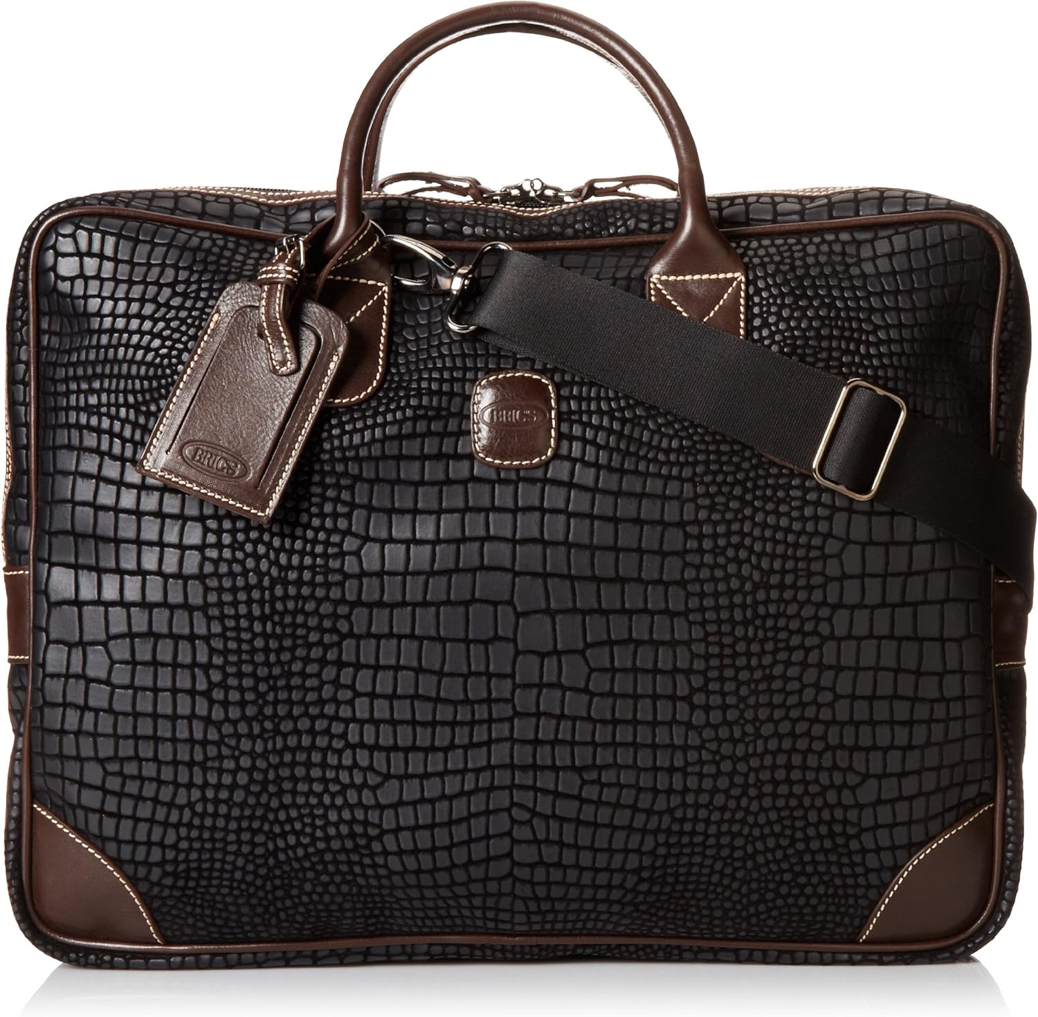 Bric's Luggage Safari Nuovo Slim Attache, Black, One Size