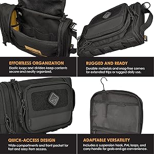 Amazon.co.jp: HAZARD4(ハザード4) Reveille Toiletry Bag Black 29.2