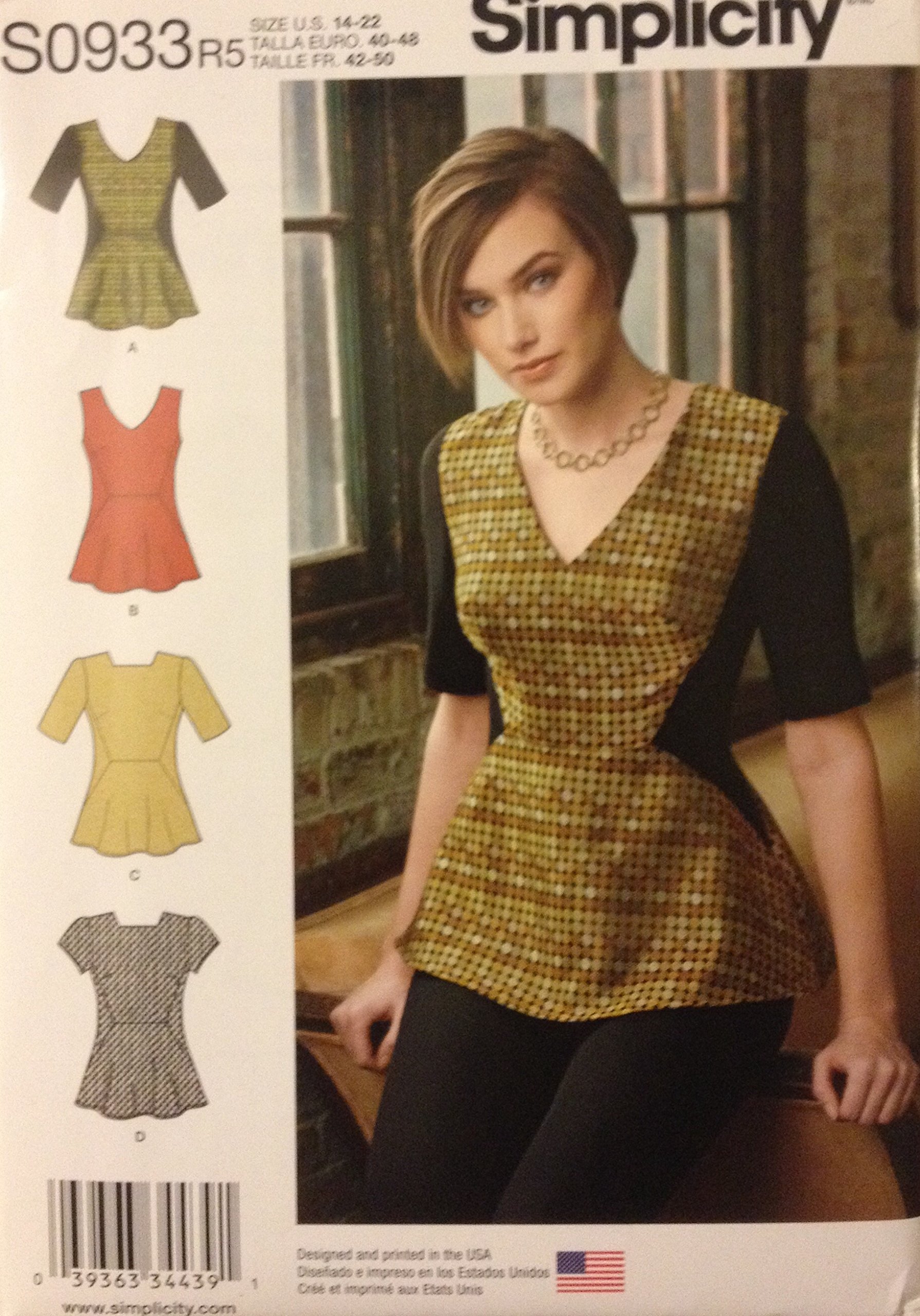 Patron Simplicity SO933 R5 taille 14-22 fini les vêtements mal ajustés