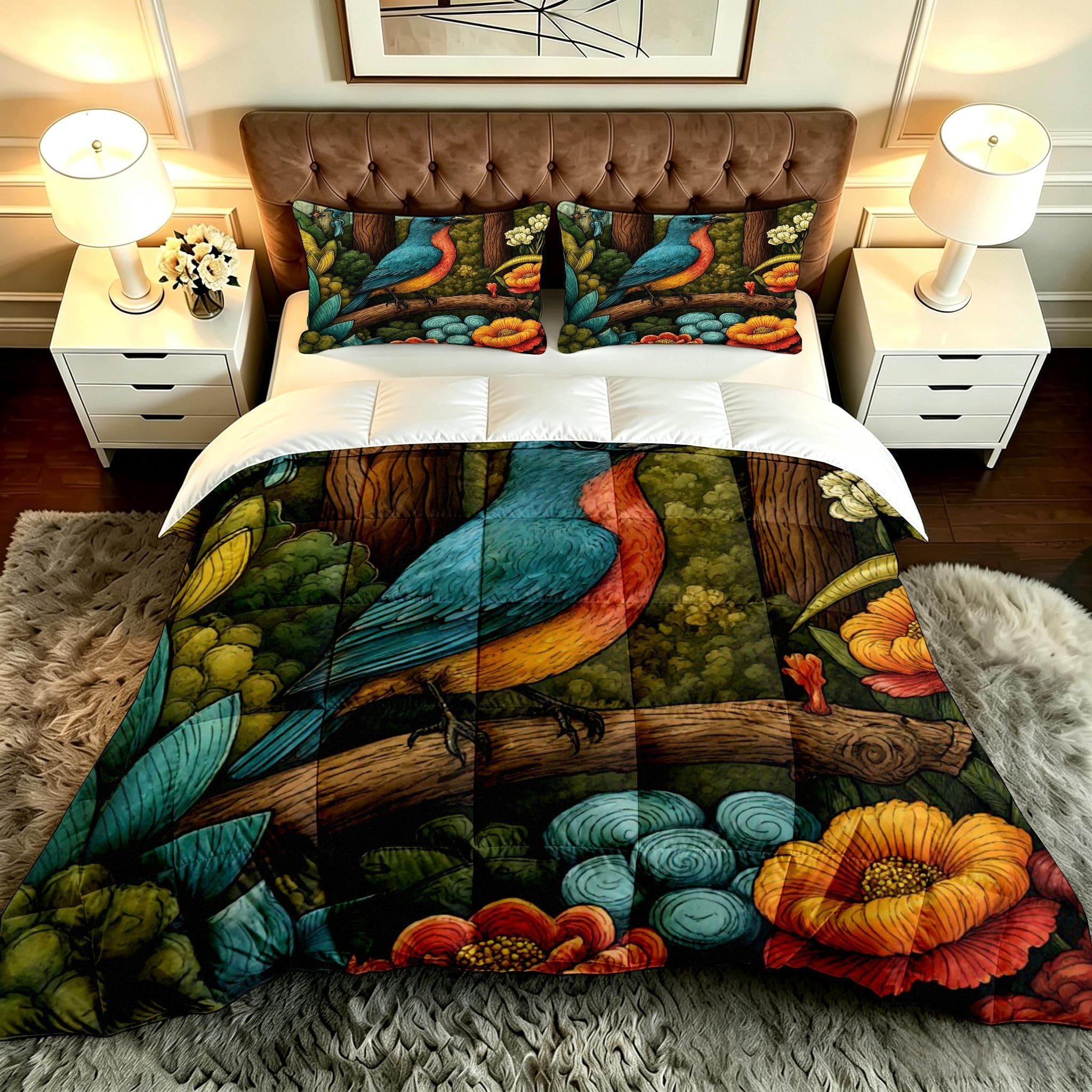 Juego de ropa de cama infantil con edredón nórdico 135x200 cm floral
