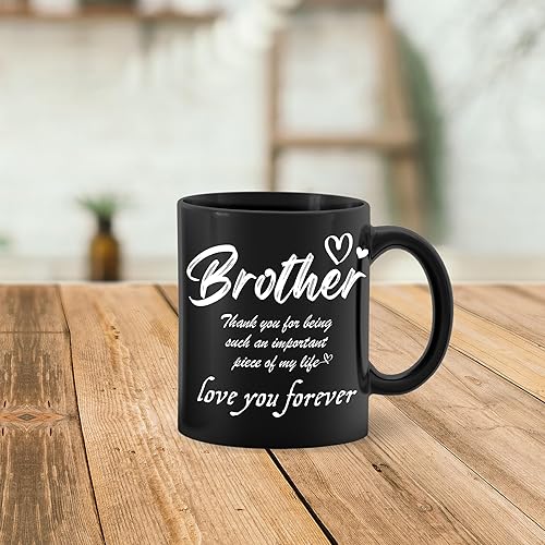 Miniatura 2 de Taza para hermano, taza con texto en inglés Thank You for Being My Brothers, regalos para los mejores hermanos pequeños de hombres, mujeres