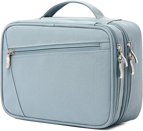 Miniatura 13 de mygreen Organizador de viaje para electrónica, estuche impermeable para accesorios electrónicos, bolsa portátil de doble capa para guardar cables,