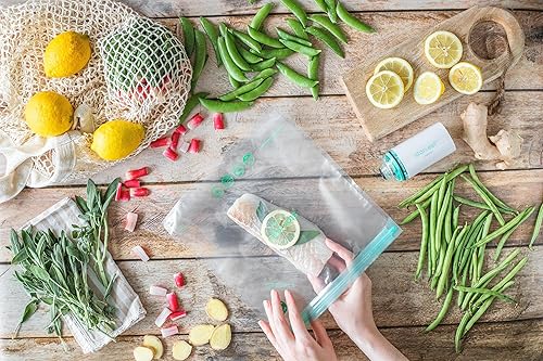 Miniatura 7 de MASTRAD - Stor'eat Smart Bags S - Bolsas reutilizables para Sous Vide - Mantén la comida fresca - Cocina saludable - Juego de 10-8.7 x 8.3 pulgadas