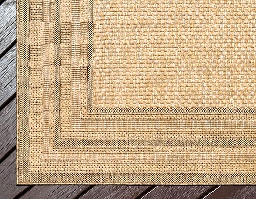 Miniatura 8 de Unique Loom - Alfombra de transición marroquí para interiores y exteriores, color beige (7 x 10 pies)