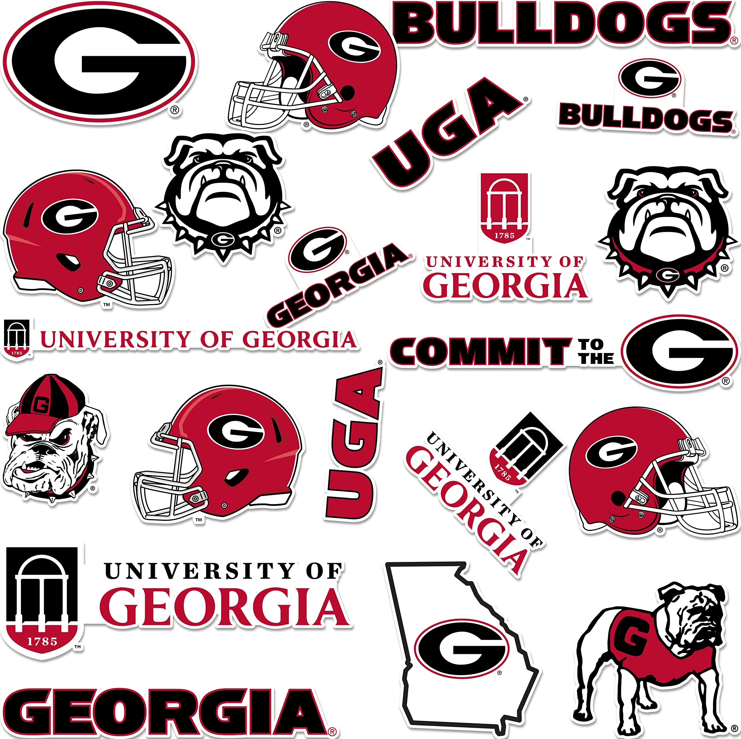 University of Georgia Sticker - Bulldogs UGA Dawgs Vinyl - Georgia Bulldogs Decal Laptop Water Bottle Car Scrapbook(Type A)