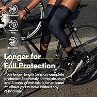 Vista 3 de Vital Salveo - Rodillera larga de compresión, rigidez, alivio de la fatiga, circulación, recuperación de germanio para mujeres y hombres, tejido 3D