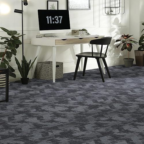 Mohawk 8x8 Dukedom Black Carpet Tile Square, Carpet Tile Flooring Sample