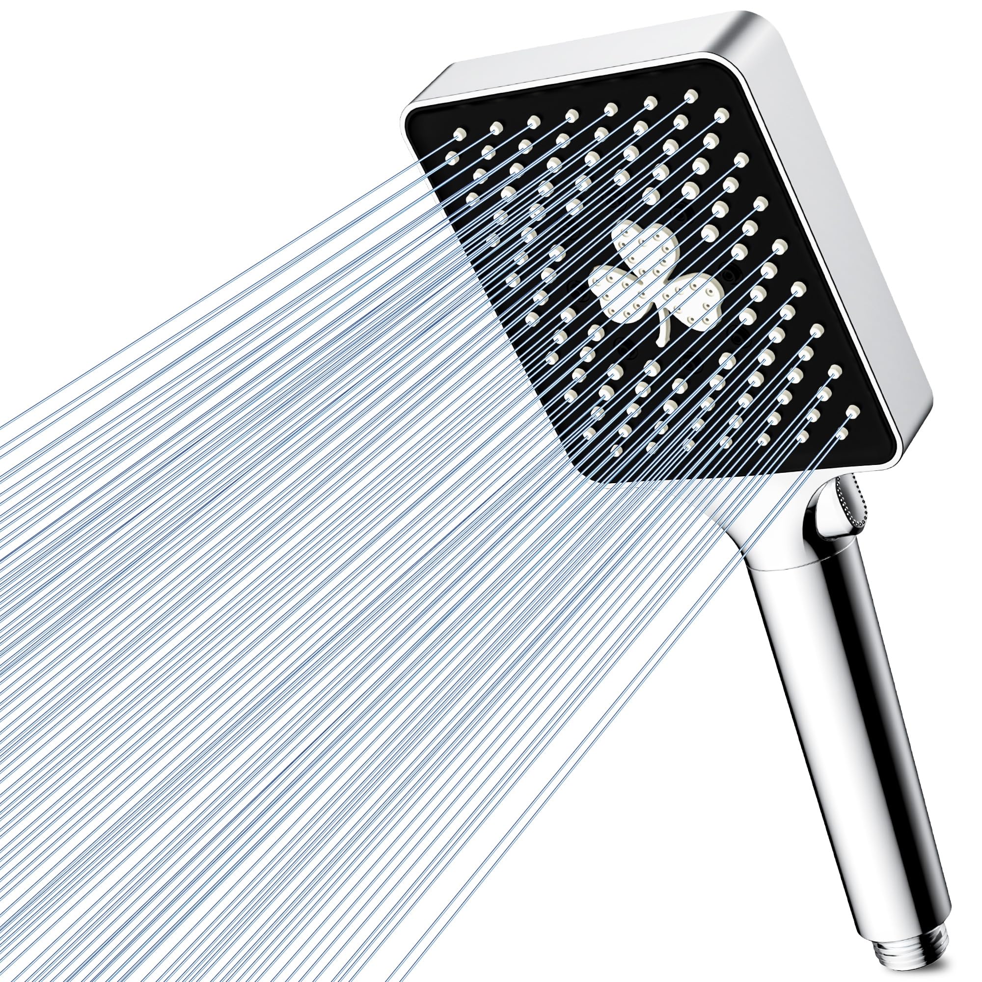 Magichome Pommeau de douche haute pression avec 6 modes, pommeau de douche universel pour basse pression d'eau, avec fonction de réglage d'une seule main