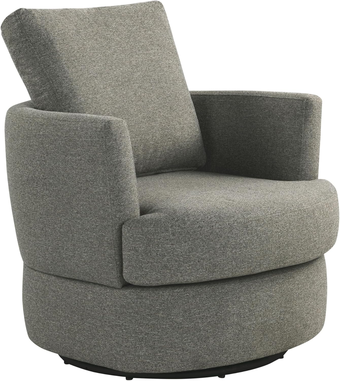 Studio Living® Spark 28" Swivel Accent Chair, Soft Modern, Pocket Coil Comfort, Easy Assembly, Woven Polyester Fabric, Gray