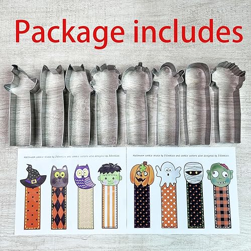 Miniatura 2 de LILIAO Juego de cortadores de galletas de Halloween, 8 unidades, acero inoxidable, por J.Cookies
