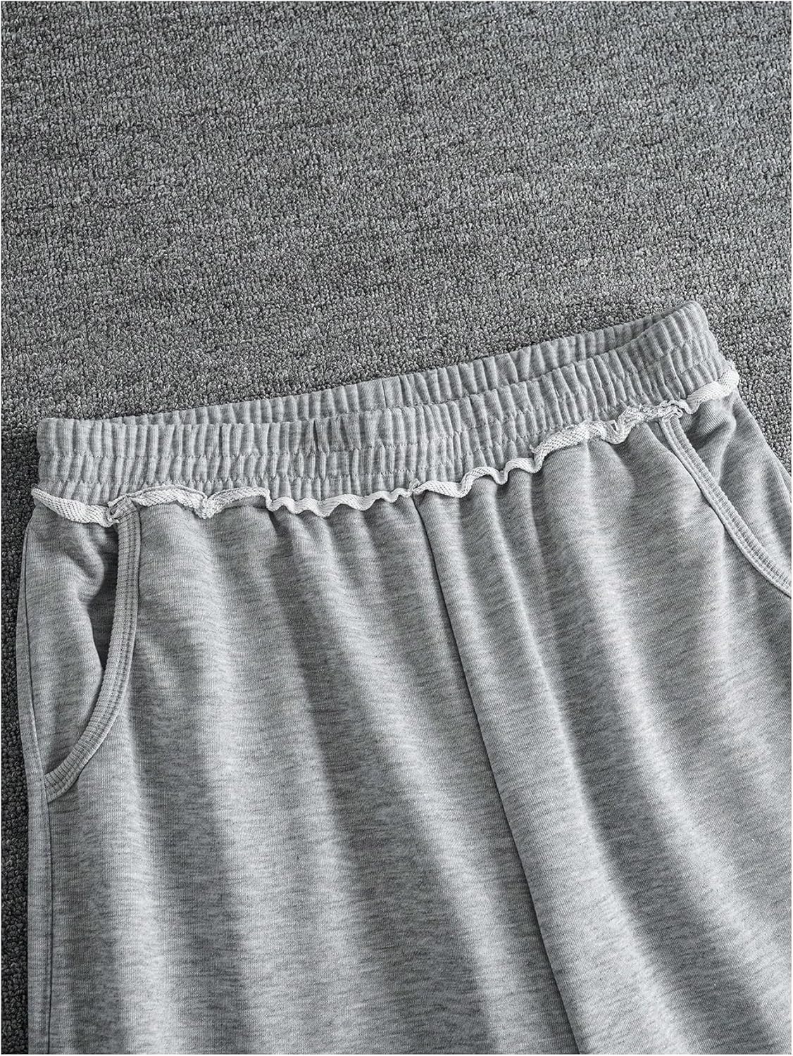 Men's Baggy Sweatpants Ripped Elastic Waist Wide Leg Lounge Sweat Pants Joggers Track Pants - Image 4