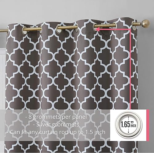 Miniatura 2 de Cortina opaca Hlc.Me térmica, para oscurecer y brindar privacidad a la habitación y comedor, con ojales, para ventana, diseño marroquí