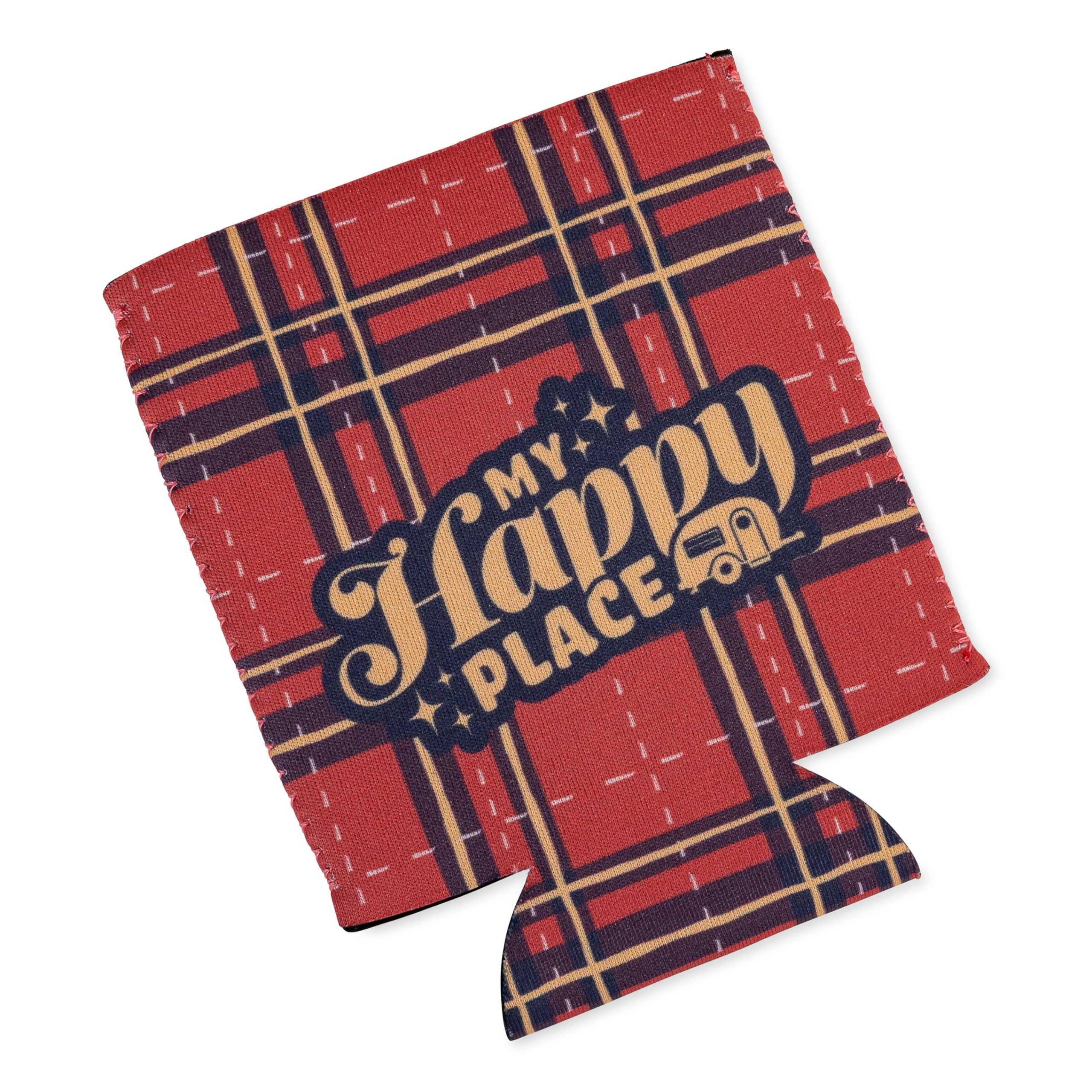 Isolant cannette pique-nique et camping motif rouge My Happy Place Camco