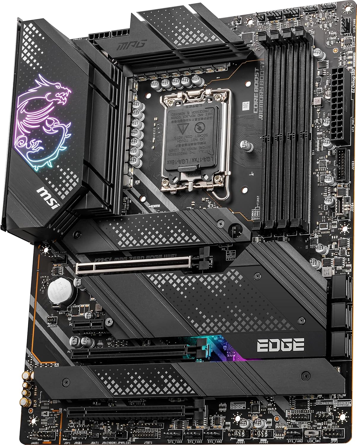 MSI MPG Z690 Edge WiFi Gaming Motherboard (ATX, 12th Gen Intel Core, LGA 1700 Socket, DDR5, PCIe 5, 2.5G LAN, M.2 Slots, Wi-Fi 6E) (Renewed)