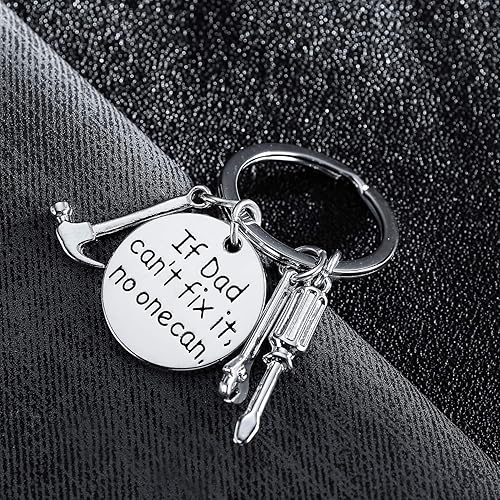 Miniatura 4 de BESPMOSP Llavero para papá, regalo para el día del padre, regalo para papá de parte de la hija - If Dad Can't Fix It No One Can (Dad)