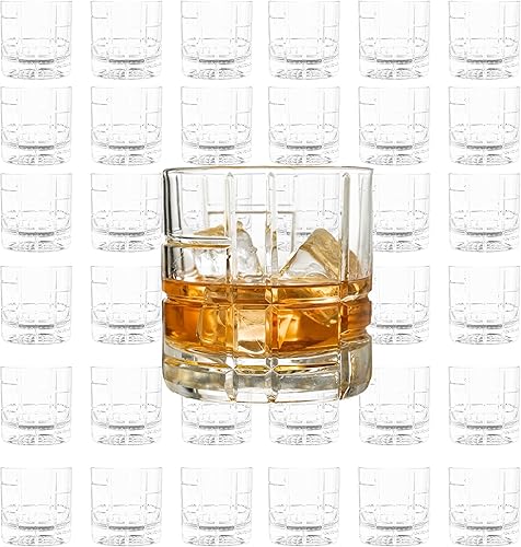 LEMONSODA Double Rock Old Fashioned - Juego de 36 vasos de cóctel (12 onzas líquidas 2068) (a cuadros (juego de 36))